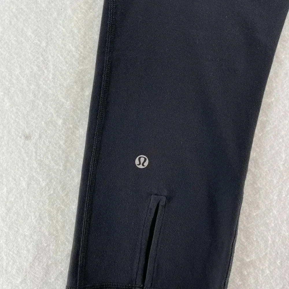 Lululemon Pants Womens Size 4 Gather & Crow Crop Athletic Workout Yoga Black Red - Picture 7 of 11
